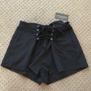NWT Lace Up Shorts